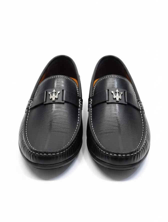Men Footwear & Stylish Loafer - ALLOW TO OPEN- Black Colour
