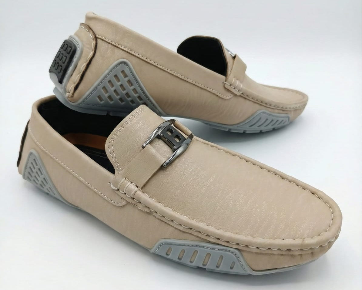 A Sleek And Stylish Loafer - ALLOW TO OPEN- Beige Colour