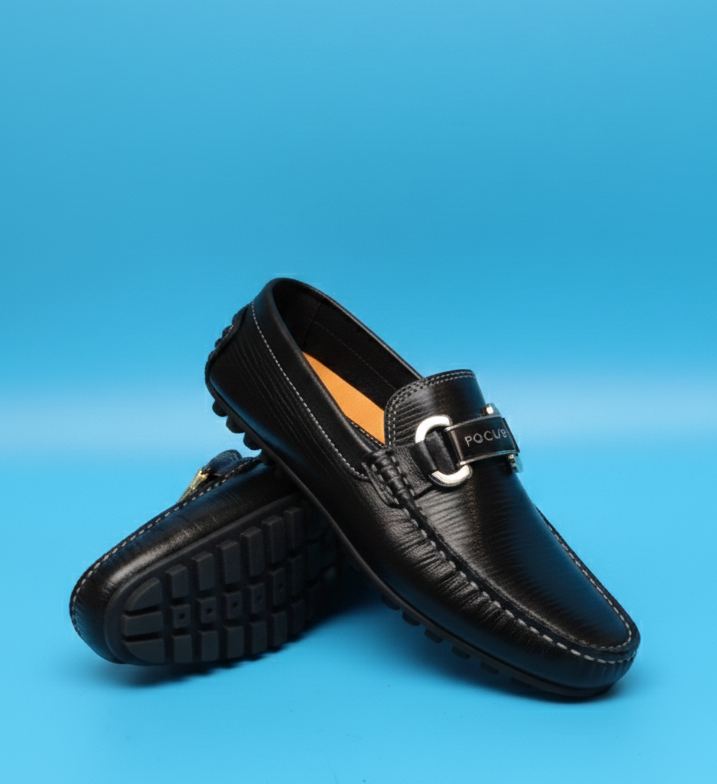 Men Footwear & Stylish Loafer - ALLOW TO OPEN- Black Colour