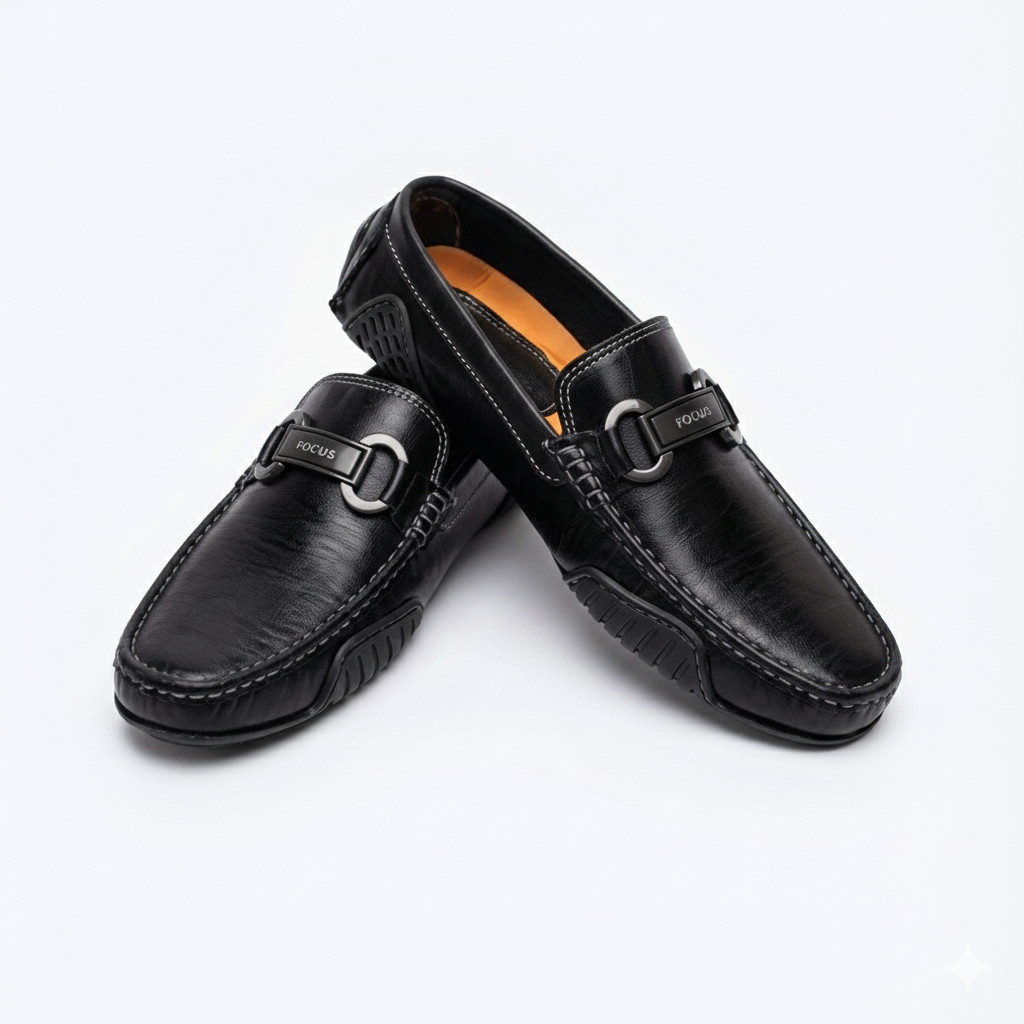 Men Footwear & Stylish Loafer - ALLOW TO OPEN- Black Colour