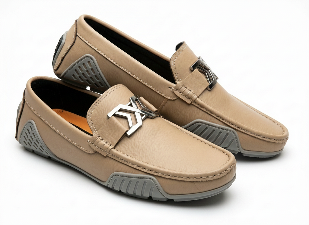 A Sleek And Stylish Loafer - ALLOW TO OPEN- Beige Colour