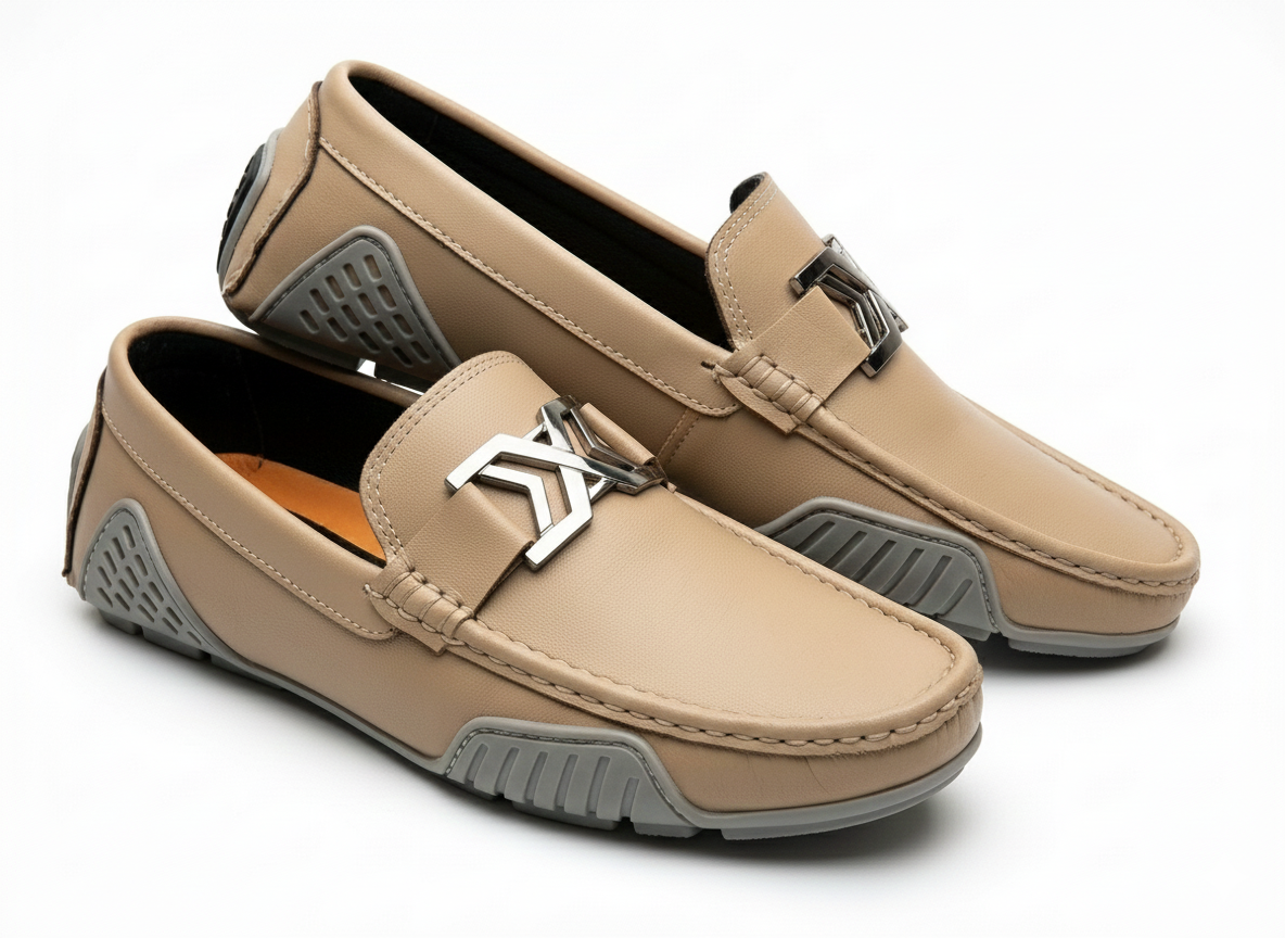 A Sleek And Stylish Loafer - ALLOW TO OPEN- Beige Colour