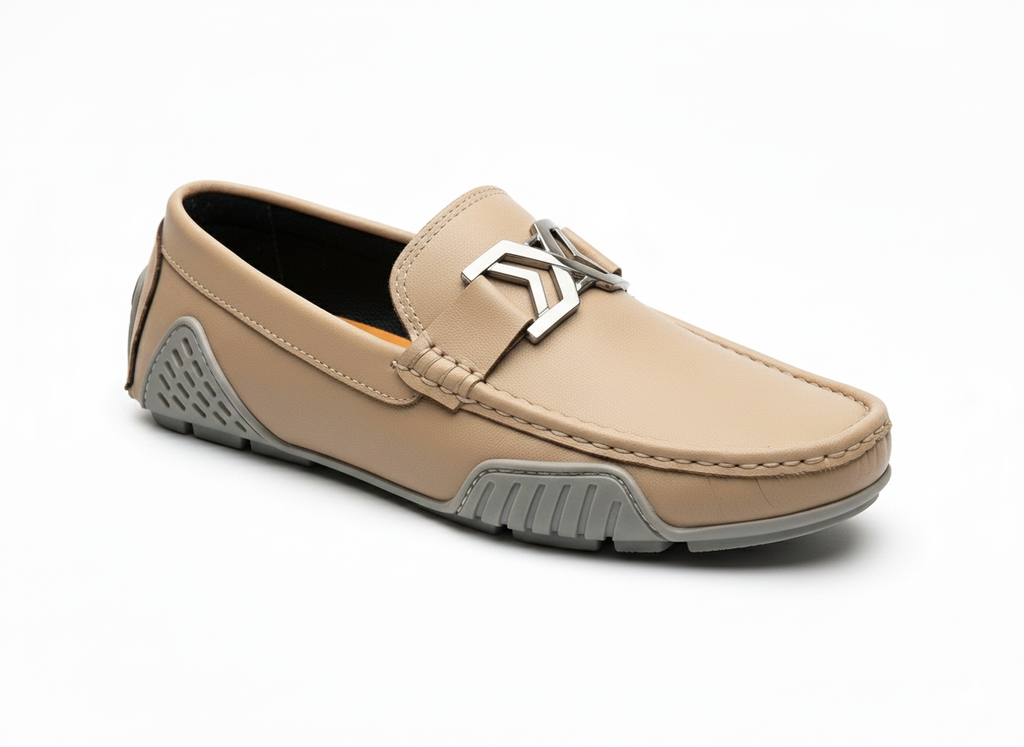 A Sleek And Stylish Loafer - ALLOW TO OPEN- Beige Colour